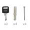 Plastic brievenbus voor brieven en post in wit 205x80x273mm