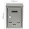 Briefkasten Postkasten metallische grau Farbe für wallmount 178 x 57 x 259 mm