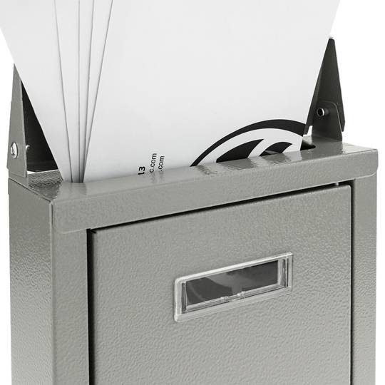 Briefkasten Postkasten metallische grau Farbe für wallmount 178 x 57 x 259 mm