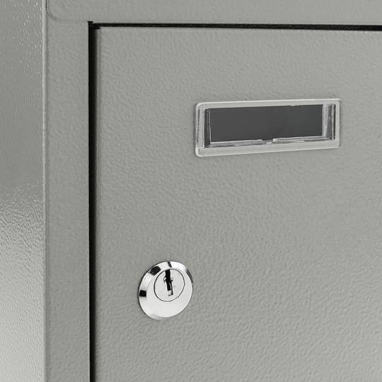Briefkasten Postkasten metallische grau Farbe für wallmount 178 x 57 x 259 mm