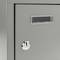 Briefkasten Postkasten metallische grau Farbe für wallmount 178 x 57 x 259 mm