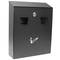 Cinzeiro de parede para exterior de metal preto 258 x 77 x 320 mm