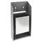 Wall mounted ashtray for outdoor of gray metal 147 x 60 x 324 mm
