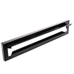 Clapet de boîte aux lettres. Fente à lettres pour portes et clôtures en acier noir
