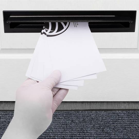 Metall-Briefschlitz mit Klappe für Postbriefe weissem schwarz