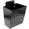 Metal container for wall mounting. Mailbox for magazines and newspapers. Black color