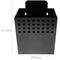 Metal container for wall mounting. Mailbox for magazines and newspapers. Black color