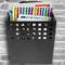 Metal container for wall mounting. Mailbox for magazines and newspapers. Black color