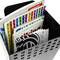 Metal container for wall mounting. Mailbox for magazines and newspapers. Black color
