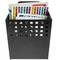 Metal container for wall mounting. Mailbox for magazines and newspapers. Black color