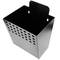 Metal container for wall mounting. Mailbox for magazines and newspapers. Black color