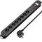 8-schuko power strip with switch and surge protection of 3680 watts (1.5m cable)