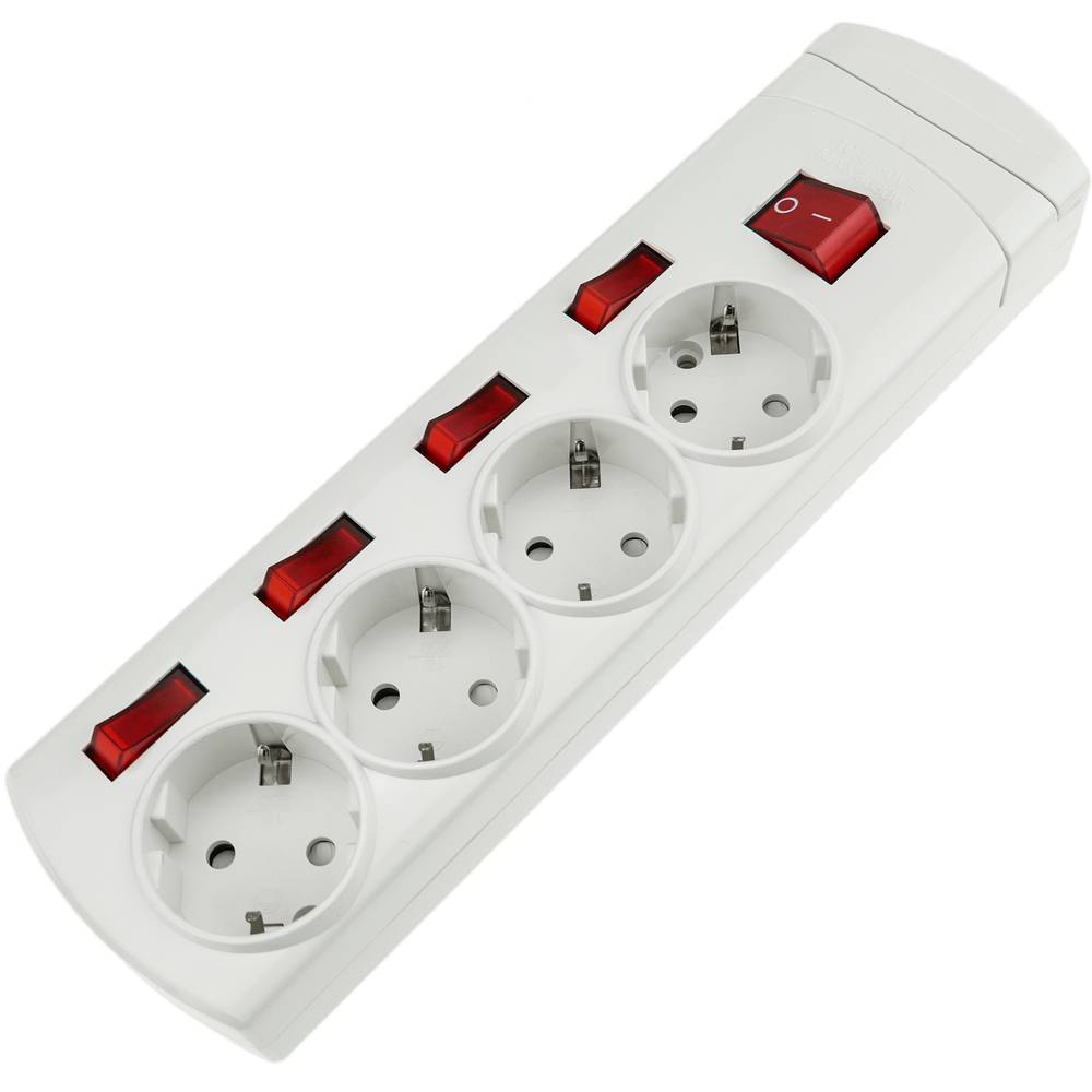 Schuko cableless multiple socket distributor outlet wall outlet Mehrfachstecker 