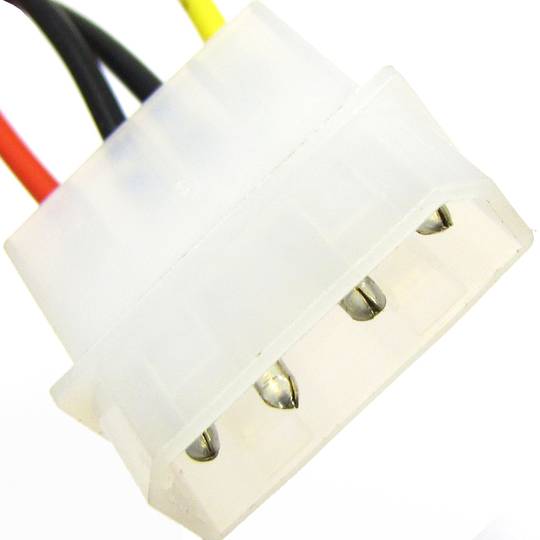 Cable Alimentación MOLEX 4P-M (5.25) a 2 x 15P-H (SATA) en línea