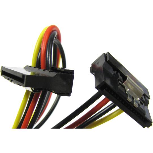 Cable Alimentación MOLEX 4P-M (5.25) a 2 x 15P-H (SATA) en línea