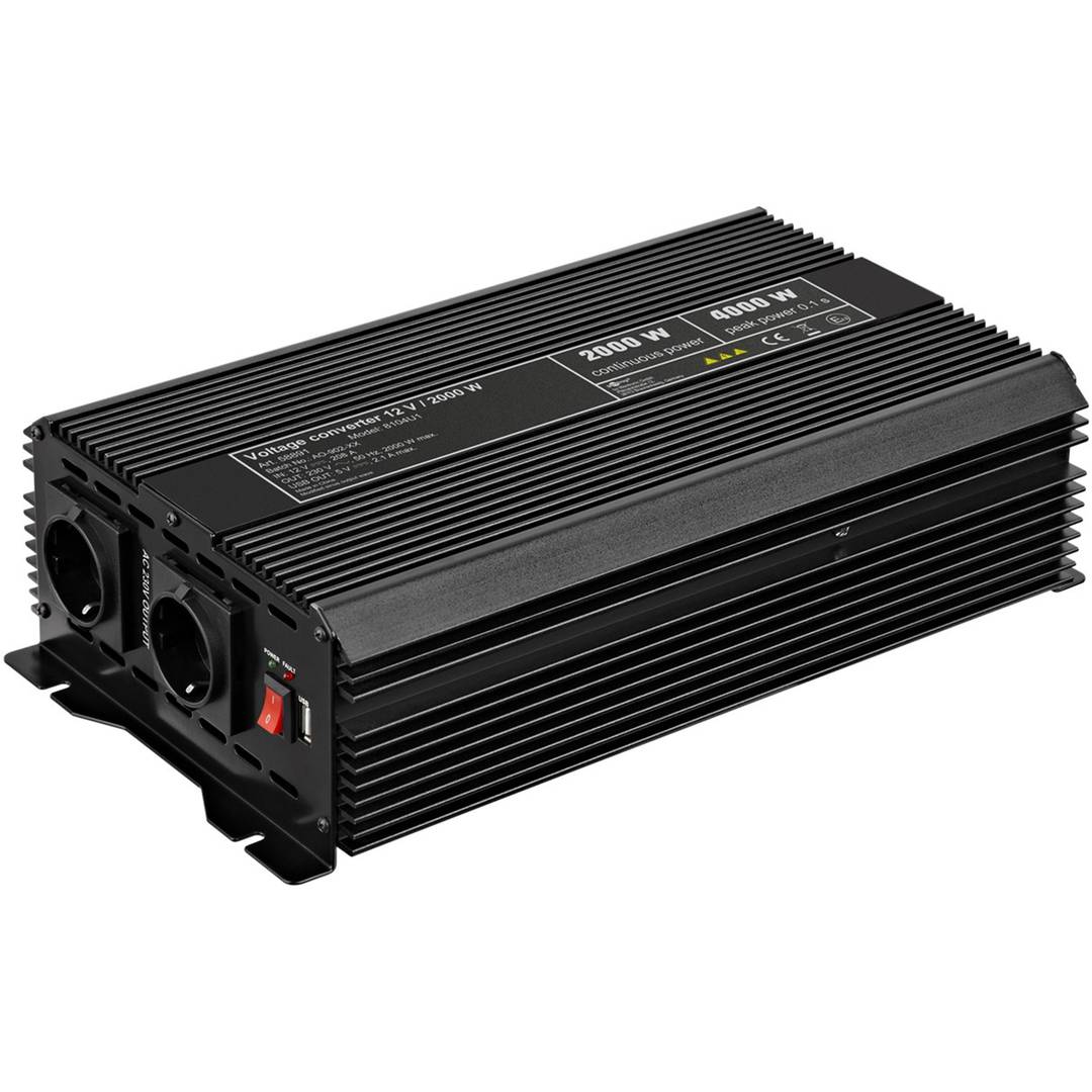 Modified wave power inverter 2000W 12V to 220V USB