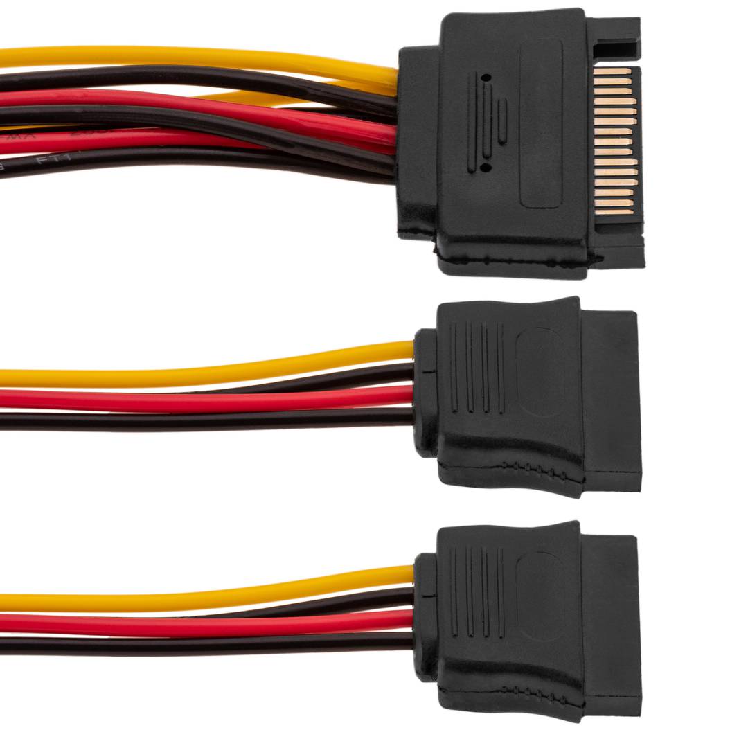 Câble répartiteur pour disque dur SATA 15 broches mâle SATA vers femelle 5 SATA Câble répartiteur pour disque dur SSD et lecteur optique SATA 24 … 