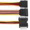 SATA 15P-M + MOLEX 2 x SATA 15P-H voedingskabel
