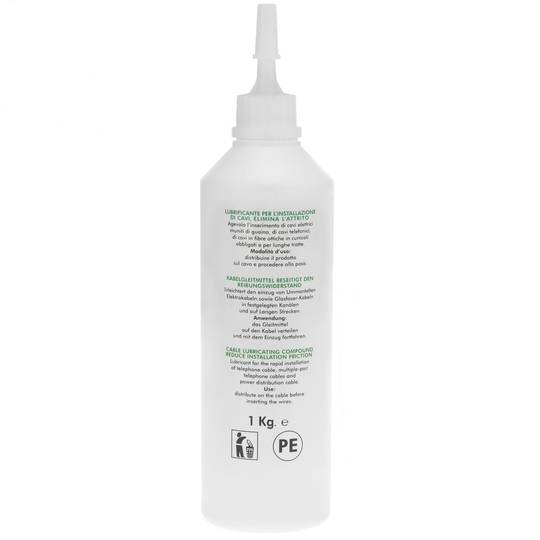 Lubricant gel bidó 500gr per inserció de cable en canonades de plàstic