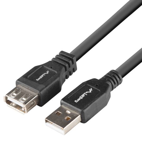 Black Box Lanberg USB-A-Stecker/Buchse 2.0-Kabel 1 m CA-USBE-15CU-0010-BK