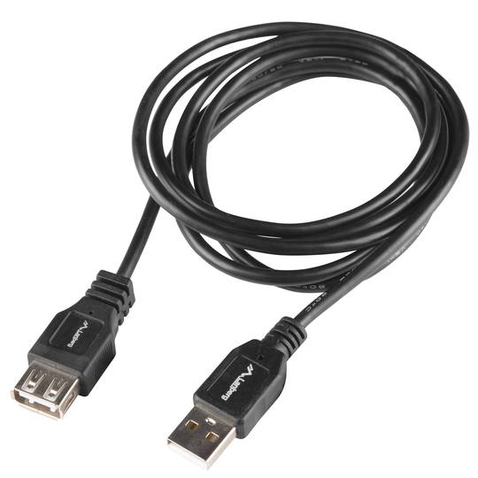Black Box Lanberg USB-A-Stecker/Buchse 2.0-Kabel 1 m CA-USBE-15CU-0010-BK