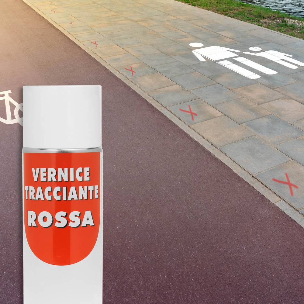 Spray de marquage 400 ml de couleur rouge