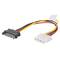 Lanberg Molex female naar SATA male voedingskabel 15 cm