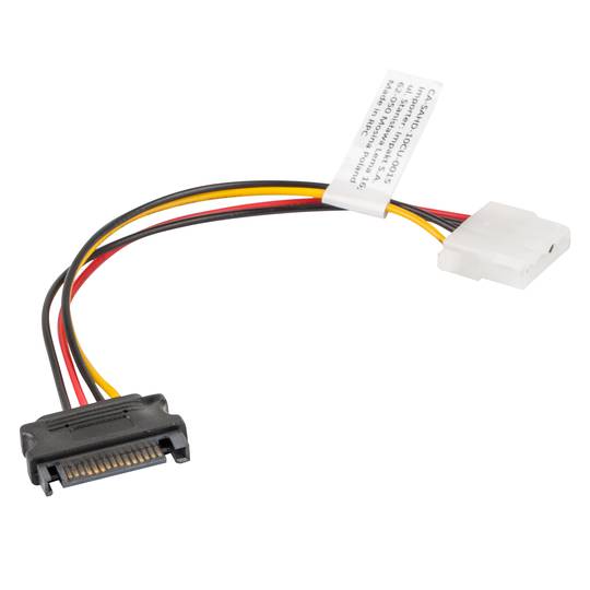 Lanberg Molex female naar SATA male voedingskabel 15 cm