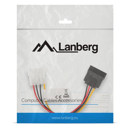 Cavo di alimentazione Lanberg Molex maschio a SATA femmina 15 cm
