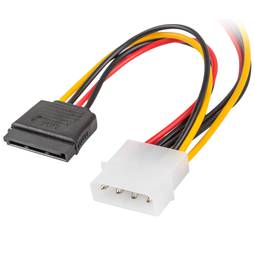 Lanberg Molex power cable male to two female SATA 15 cm