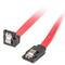 Kabel do transmisji danych Lanberg F/F SATA III (6GB/s) 70cm z kątowymi metalowymi klipsami CA-SASA-13CU-0070-R