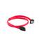 Kabel do transmisji danych Lanberg F/F SATA III (6GB/s) 70cm z kątowymi metalowymi klipsami CA-SASA-13CU-0070-R