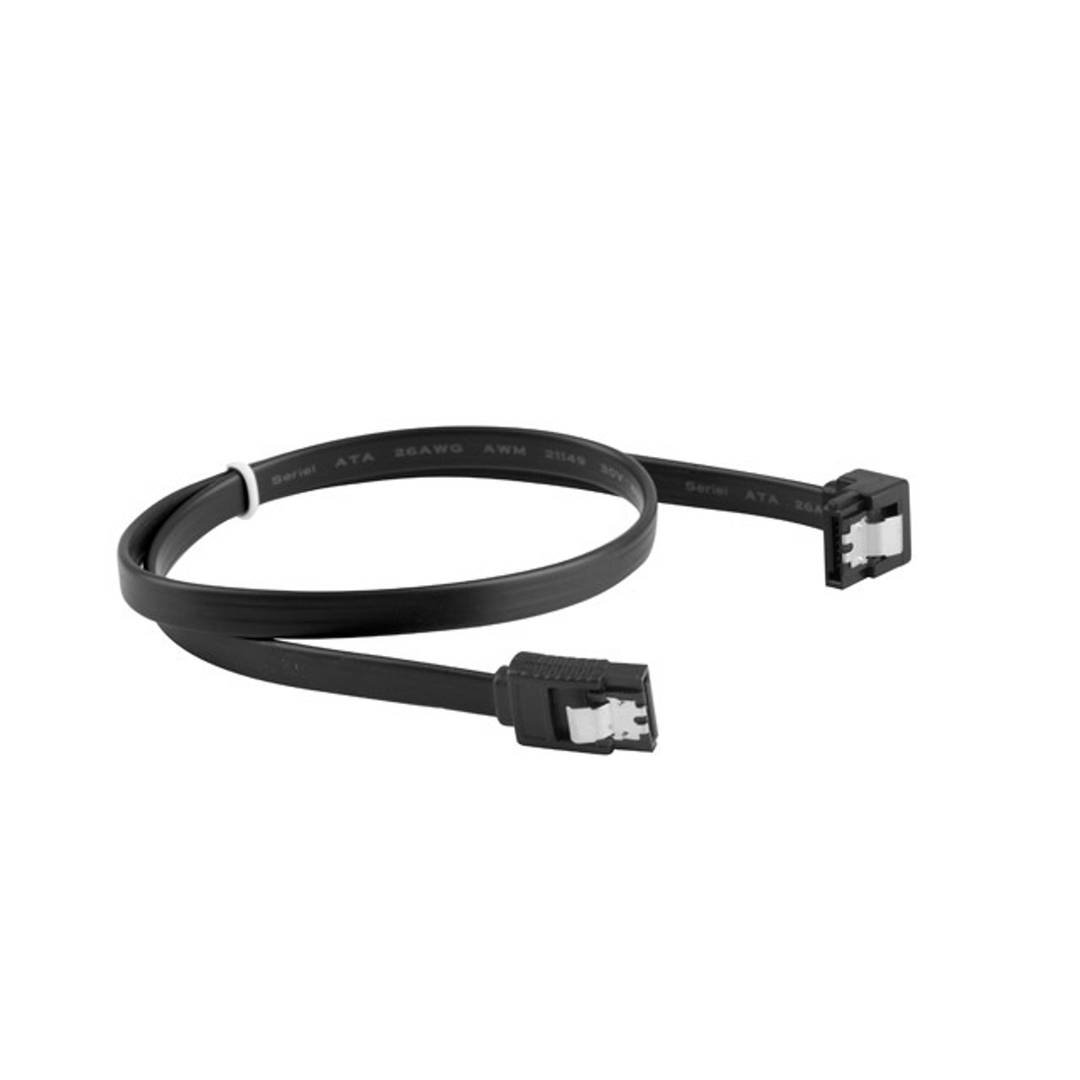 Lanberg F/F SATA III (6GB/s) 70cm data cable with angled metal clips CA-SASA-13CU-0070-BK