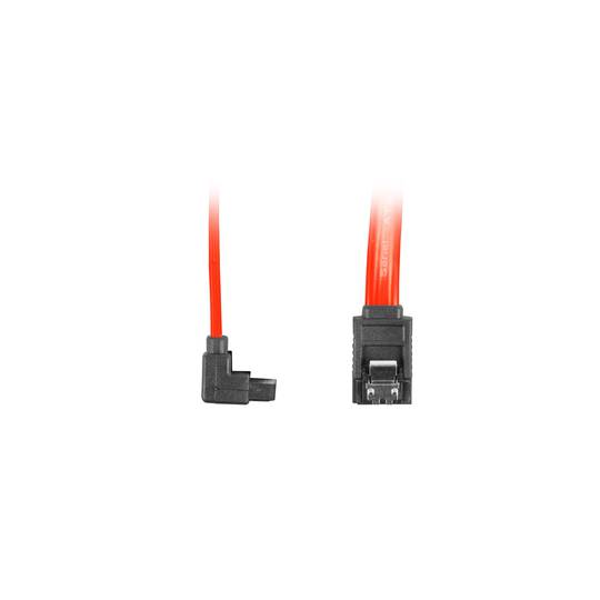Câble data Lanberg F/F SATA II (3GB/s) 100cm avec clips métalliques coudés CA-SASA-13CC-0100-R