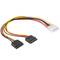 Kabel Molex-Stecker 4-polig auf 2x SATA-Buchse 15-polig 30 cm Lanberg CA-HDSA-11CU-0030
