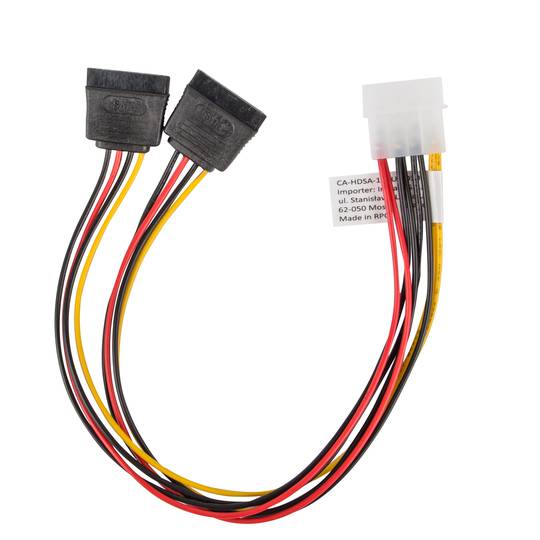 Kabel Molex-Stecker 4-polig auf 2x SATA-Buchse 15-polig 30 cm Lanberg CA-HDSA-11CU-0030