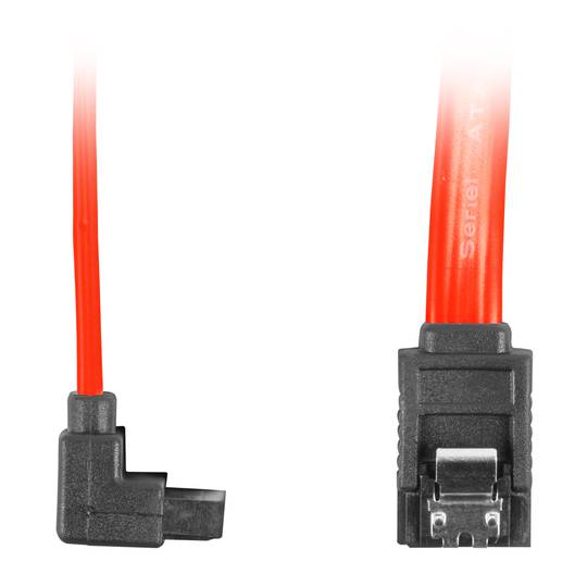 Lanberg 30cm F/F SATA II (3GB/s) data cable with angled metal clips CA-SASA-13CC-0030-R