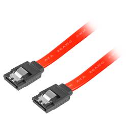Lanberg F/F SATA II (3GB/s) 50cm data cable with angled metal clips CA-SASA-14CC-0050-R