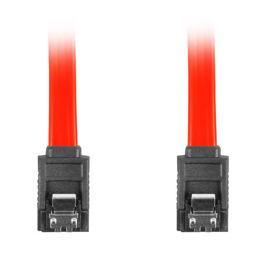 Kabel do transmisji danych Lanberg F/F SATA II (3GB/s) 50cm z metalowymi klipsami kątowymi CA-SASA-14CC-0050-R