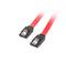 Câble Sata Data III femelle vers Sata Data III femelle clips métal rouge 100cm par Lanberg CA-SASA-11CU-0100-R
