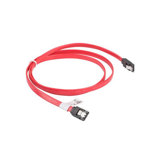 Câble Sata Data III femelle vers Sata Data III femelle clips métal rouge 100cm par Lanberg CA-SASA-11CU-0100-R
