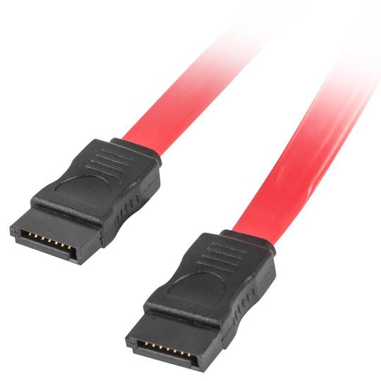 Kabel Sata Data III Buchse auf Sata Data III Buchse rot 100cm von Lanberg CA-SASA-10CU-0100-R