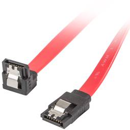 Lanberg 30cm F/F SATA III (6GB/s) data cable with angled metal clips CA-SASA-13CU-0030-R