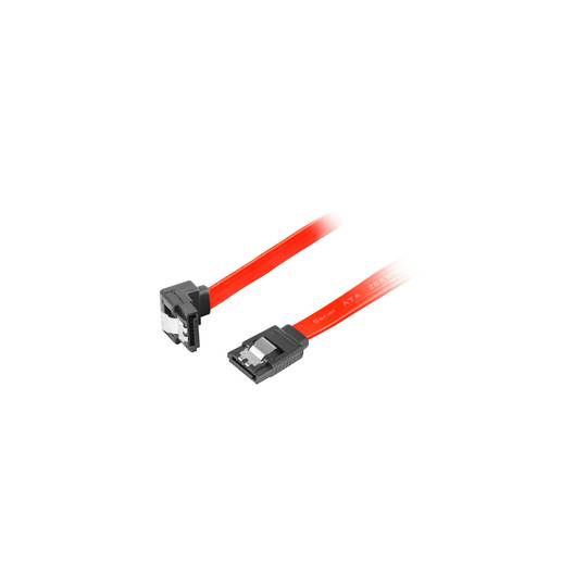 Cavo dati Lanberg F/F SATA III (6GB/s) da 30 cm con clip metalliche angolate CA-SASA-13CU-0030-R