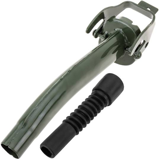 Afneembaar mondstuk metalen trommel voor benzine of diesel groen