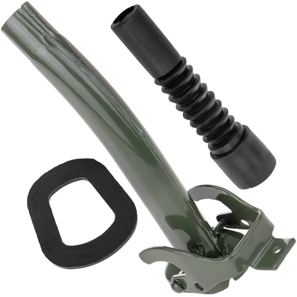 Afneembaar mondstuk metalen trommel voor benzine of diesel groen