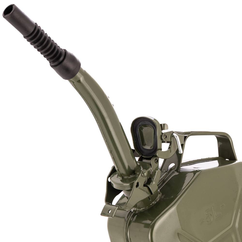 Afneembaar mondstuk metalen trommel voor benzine of diesel groen