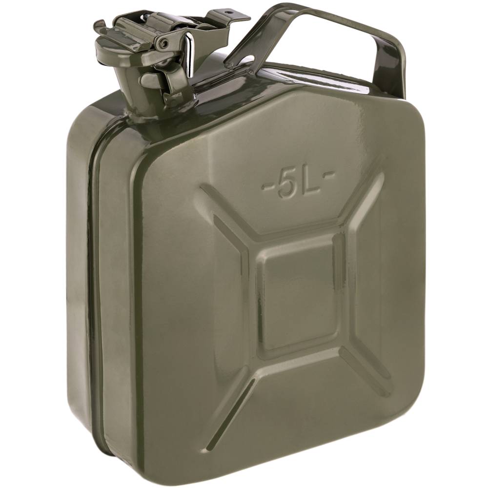 Metalen blik voor benzine of diesel 5 L groen