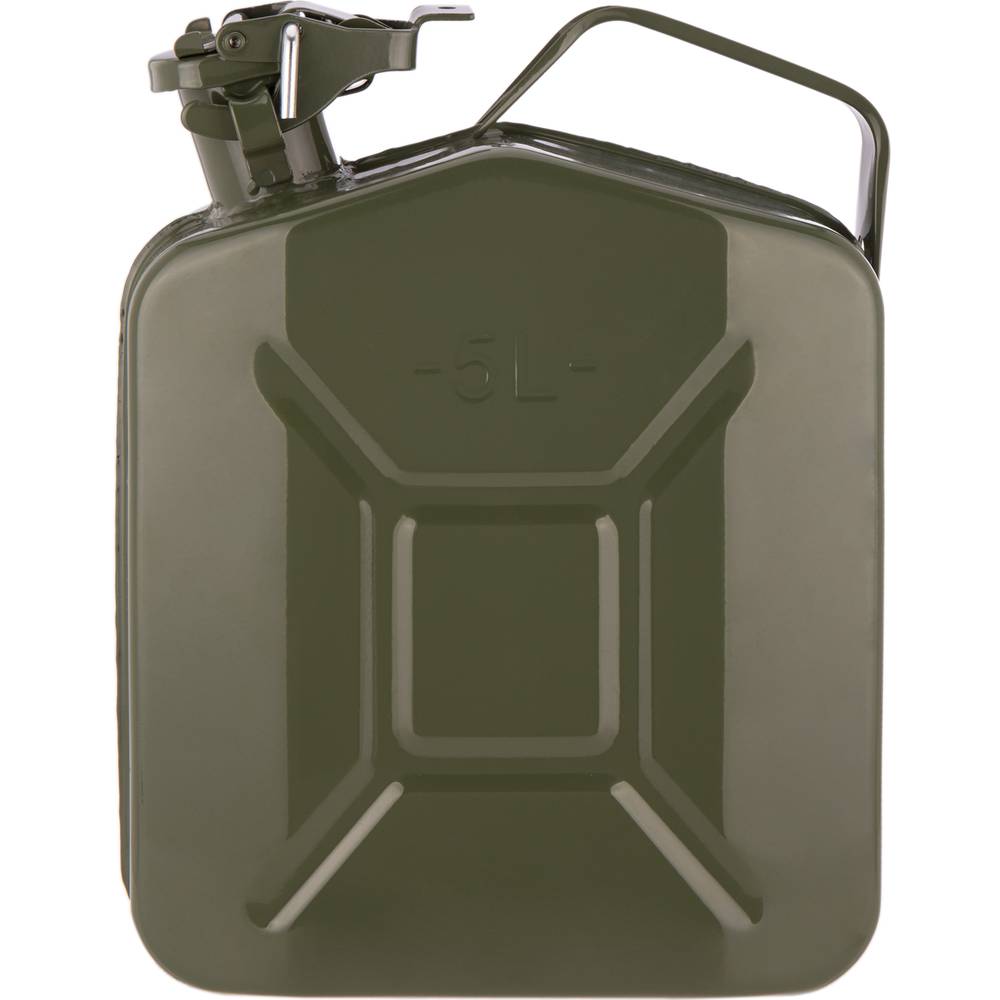 Metalen blik voor benzine of diesel 5 L groen