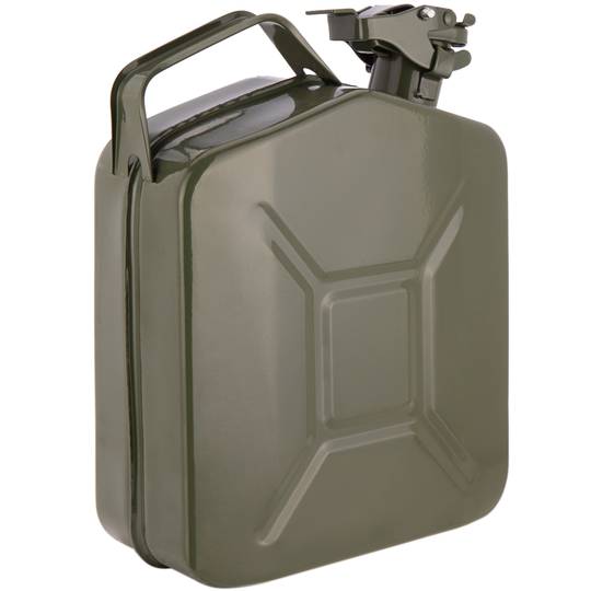 Metalen blik voor benzine of diesel 5 L groen
